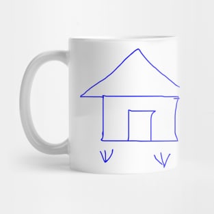 BLUE SIMPLE HOUSE Mug